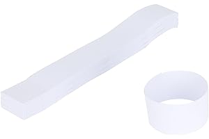 NUCOUN Currency Band Bundles,Self-Adhesive,Money Bands for Cash,Bills Currency Straps,Organizer Dollar,Blank White Pack of 150