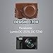 MegaGear MG1259 Ever Ready Leather Camera Case compatible with Panasonic Lumix DC-ZS80, DC-ZS70, DC-TZ95, DC-TZ90 - Dark Brown