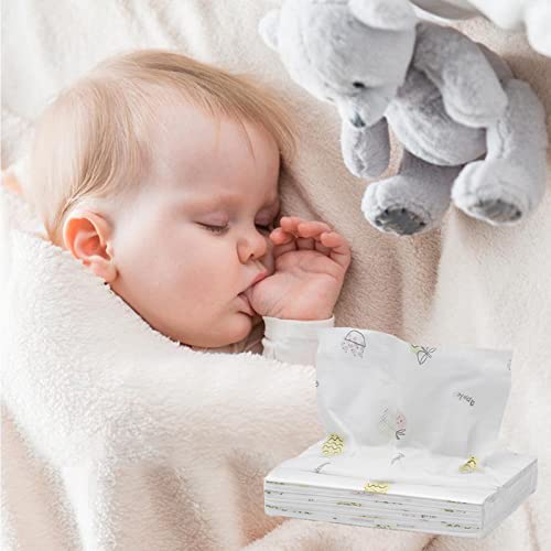 Facial Tissues Packs, Pocket Tissues Travel Size Cute Print Designed 3 Ply Tissue for Kid School Travel Camping Office Store Car, 16 Packs of 960 Total Tissues