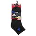 adidas Boys Cushion Quarter Socks (Pack of 3), Black/Bold Blue - Light Onix - Semi Solar Yellow, Medium