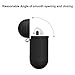 Tutor AirPods Silicone Case Shock Proof Protecitive Cover and Anti-lost Strap and Headphone Case for Apple AirPods (Black)