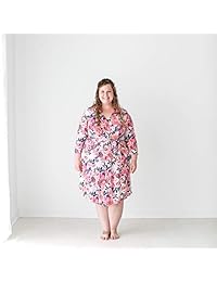 Mamá túnica para maternidad, entrega de mano de obra de lactancia, suave viscosa de bambú Lounge Wear (Talla pequeña   XXL)