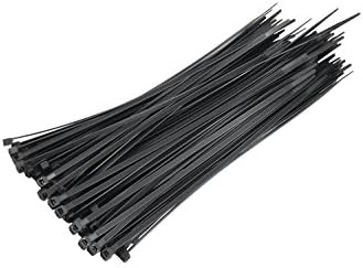 Black Frog Self-Locking Nylon Cable Ties | Zip Ties | Black 100 pcs Multi-Purpose 3.6x150mm