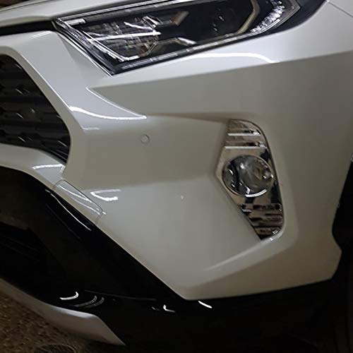 Kadore Chrome Front Fog Lights Lamp Cover Trim Bezel for 2019 Toyota RAV4 Hybrid Limited XLE Premium XSE LE 2-pc