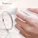 Gold Plated Sterling Silver Cubic Zirconia Stackable Ring Wedding Eternity Bands for Women