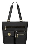 Baggallini Tulum Travel Tote Bag, Black, One Size