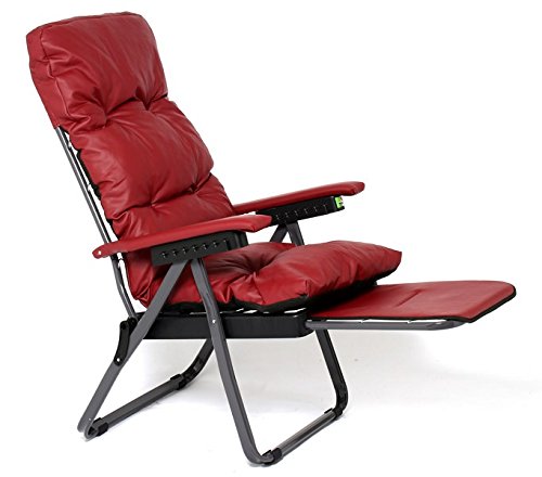 Sedia A Sdraio 'Ecopelle' Cm 173 X 61 X 63 - Nero