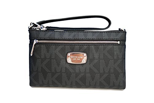 Michael kors jet set item large wristlet - black
