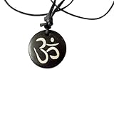 Black Corded Mariner Necklace with Round Wood Pendant Two Styles Available (OM)