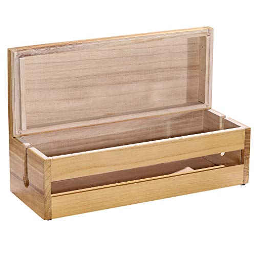 Changsuo Cable Management Box Wooden Cord Organizer Box for Extension