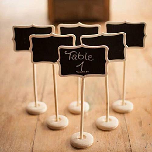 Clip On - 2 Pcs Lot Classic Mini Blackboard Clip On Message Wooden Small Chalkboard Buffets Table - Jewelers Lens Tents Boys Teeth Organizer Music Holder Converter Hair Tent Post Battery Bike