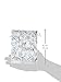 50 Organza Gift Bags (White with Silver Details, 4.5