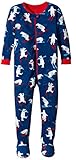 Hatley Little' Footed Fleece Coverall Skiing Polar Bears