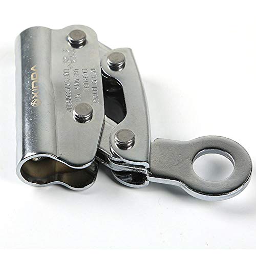 BleuMoo Alloy Steel Climbing Abseiling Safety Shutdown Anti-Fall Anti-Fall Belay Device Self-Locking Device (Round Hole Hanging Point)