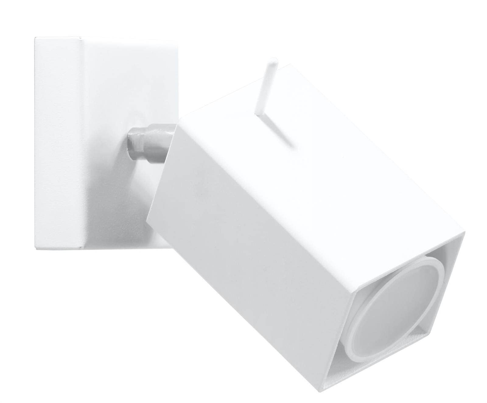 SOLLUX lighting Merida Wall Light Minimalist Wall Light Movable Umbrella Holder Replaceable GU10 Bulb 1 x 40 W 1 x 12 LED Powder Coated Steel White 8 x 16 x 8 cm