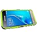 Galaxy J1 2016 Case, Galaxy Amp 2 Case, Galaxy Express 3 Case, OEAGO Tough Rugged Dual Layer Plastic Impact Defender Case Cover with Kickstand for Samsung Galaxy J1 (2016) / Amp 2 / Express 3 - Green