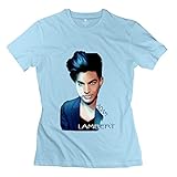 HAISHEN Women's Adam Lambert T-shirt Size L SkyBlue