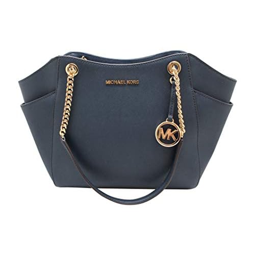 michael kors lg chain shldr tote leather