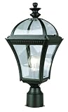 Trans Globe Lighting 5085 BK Outdoor Washington 19.5" Postmount Lantern, Black