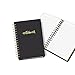 Studio Oh! Hardcover Leatheresque Spiral Notebook Available in 6 Colors, Pitch Black