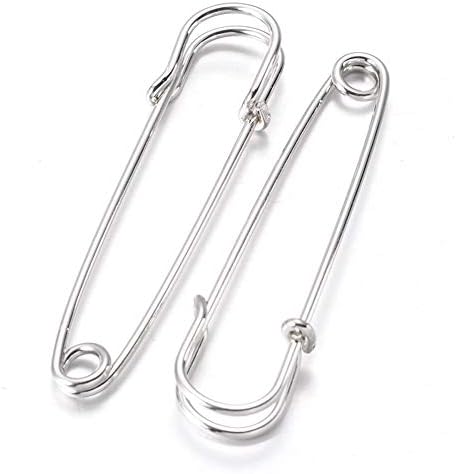 Fashewelry 40pcs Heavy Duty Safety Pins Platinum Iron Brooch Kilt Pins Fasteners 1 57 2 5 3 15 3 97 For Blankets Skirts Knitted Fabric Craft Brooch Making Beading Jewelry Making Kolhergroup Arts Crafts Sewing