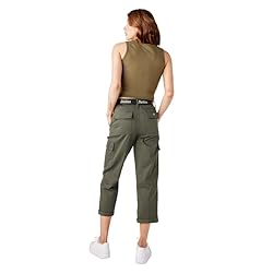 Dickies Women's Cropped Cargo Pant, Olive Green, 29