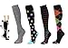 Dr. Motion 4 Pairs Therapeutic Graduated Compression Women's Knee-hi Socks
