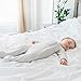 Nested Bean Zen Footie Pajama Classic - Gently Weighted, Long Sleeved, 100% Cotton (Grey Mist, Small)