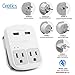 World Travel Adapter Kit by Ceptics - QC 3.0 2 USB + 2 US Outlets, Surge Protection, Plugs for Europe, UK, China, Australia, Japan - Perfect for Laptop, Cell Phones, Cameras - Safe ETL Tested primary