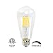 Led Edison Bulb 8W Dimmable Vintage Edison Style Light Bulb- Incandescent LED Bulb- E26 Base,ST21(ST64) Warm White (2700K-3200K)- Equivalent to 80w, CRI 80+, 680 Lumens,1 Pack- For Indoor Use