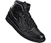 Nike Men's Air Jordan 1 Mid Black/Black/Dark Grey Basketball Shoe - 10 D(M) US