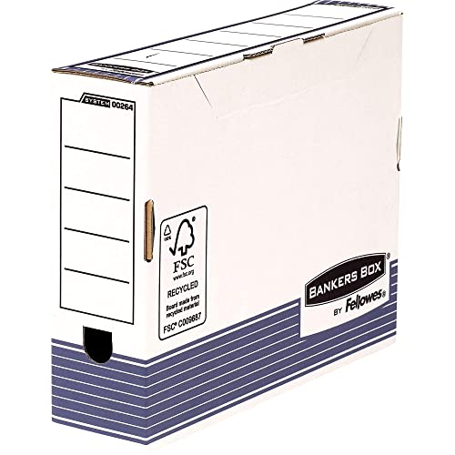 Bankers Box System 80 mm Transfer File, A4 Size - Blue, Pack of 10