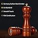 Wood Pepper Mill Grinder with Germany Carbon Steel for Fine Grinding,Smooth Touch Pepper Grinder Wooden Finish - 8 inch,Dustproof Protector Base Included by Kmatee