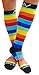 A-Swift Compression Socks for Women and Men - Rainbow Stripes, Small