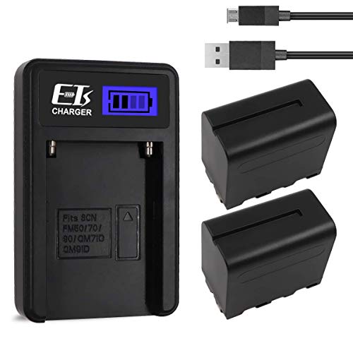 Click Here to See More.. E-TS Sony NP-F970 Battery Replacement 2-Pack for Sony DCR-VX2100, DSR-PD150, DSR-PD170, FDR-AX1, HDR-AX2000, HDR-FX1, HDR-FX7, HDR-FX1000, HVL-LBPB, HVR-HD1000U, HVR-V1U, HVR-Z1P (Upgraded 8800mAh)