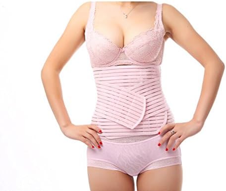 CHHR Pink Women's Waist Trimmer Belt Postpartum Girdle Support Recovery Belly Band Corset Wrap Body Shaper for After Birth Postnatal Waist Pelvis Shapewear (M(Length:33 inch))