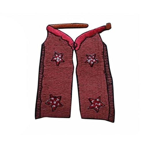 ID 1369B Cowboy Show Chaps Patch Bull Riding Pants Embroidered Iron On Applique