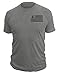 Dont Tread On Me Brand Combat Men's Vintage T-Shirt DTOM Clothing (Large) Heather Charcoal