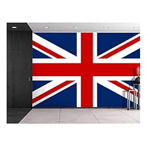Large Wall Mural - Union Jack The UK Flag | Self-Adhesive Vinyl Wallpaper/Removable Modern Decorating Wall Art - 66" x 96"