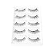 Stephany Natural Multipack 5 Pairs False Eyelashes, Easy to Apply Fake Eyelashes, Reusable Light Weight Eye Lashes (D 01)