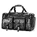 Zeroway PU Leather Weekender Bag, Large Travel Duffel Bags Overnight Carry on Bag with Shoe & Laptop Compartment for Women Men Brown