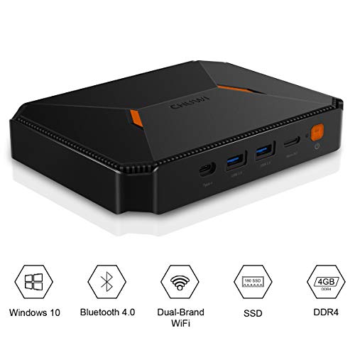 CHUWI HeroBox Windows 10 Home Office Game Mini PC,8GB DDR4 180GB SSD,Expandable 2TB 2.5 Inch HDD,1TB SSD with 2.4GHz/5GHz Dual WiFi 1000Mbps/BT4.2 (HeroBox)