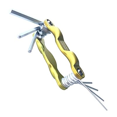 Oxean Professional Folding Metric and Sae Hex Keys - Chrome-Vanadium Steel, 8 Allen Folding Pocket Allen Wrench Keys