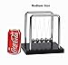 Classic Newtons Cradle Balance Balls Science Psychology Puzzle Desk Fun Gadget with Black Wooden Base (Medium)