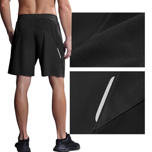 Men’s Sports Shorts, Quick-Drying, Lightweight, with Zip Pocket