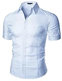 Doublju Mens Wrinkle Free Short Sleeve Dress Shirt