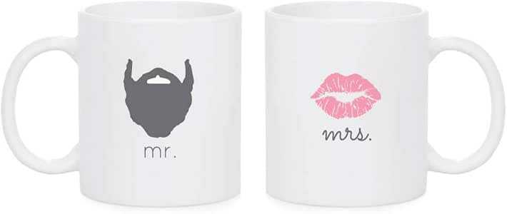 Tazas para pareja, tazas de café para pareja, tazas para recién casados