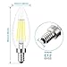 Kohree Candelabra Edison LED Light Bulbs 40 Watt Equivalent, 5000K Daylight White, E12 C35 intage LED Filament Chandelier Candle Bulbs 4W, for Pendant Lighting Fixtures Lamp & Home decor, 6 Pcs