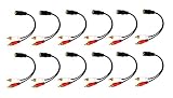 C&E 12 Pack 2 x RCA Male, 1 x 3.5mm Stereo Female, Y-Cable 6 Inch, CNE614137