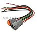 Deutsch DT 3-pin Pigtail Kit 14AWG Pure Copper GPT Wire (Made in USA)